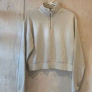 Half zip cropped sweatshirt